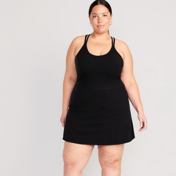 NWT! Black PowerChill Sleeveless Strappy Shelf-Bra Dress - Size Large - Picture 8 of 8